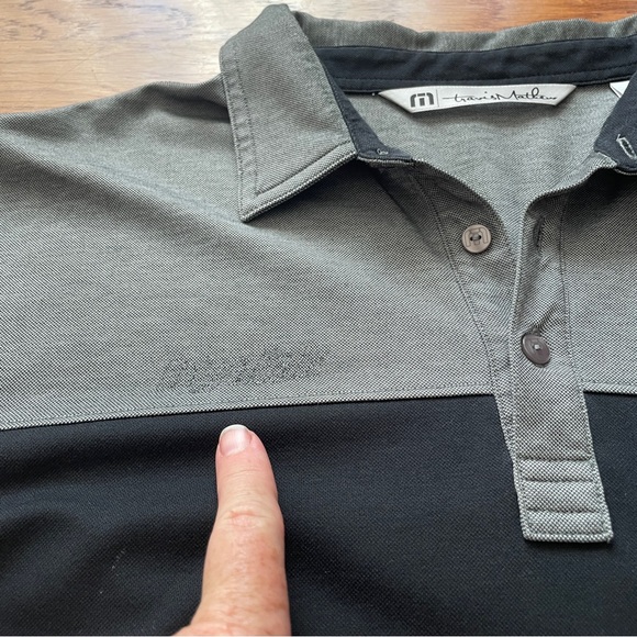 Travis Mathew business casual golf black gray Polo Shirt - Picture 6 of 8